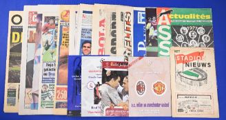 Selection of Manchester Utd European Cup aways programmes/newspapers to include 1963/64 Willem II (