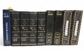 Derby County FC Home and away football programmes and binders 1989-1998 Homes - 94/95 x 30, 95/96