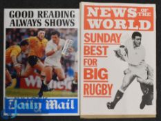 Different! Full Size Rugby Press Ad Placards (5): c1990s, 30