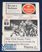1968 British & I Lions Rugby Programme v S Africa, 4th Test: v the Springboks at Ellis Park, Jo'
