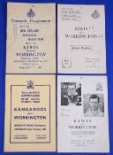 Workington Rugby League Football Club programmes 1947 New Zealand 1951 New Zealand 1952 Australia