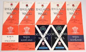 1960-65 Wales & England/Scotland (10): W & E at Cardiff or Twickers 60, 62(2), 64(2) & 65; W & Sc at