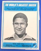 1966/67 American tour match programme Benfica v Manchester Utd in Los Angeles 17 May 1967; has