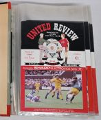 1990-91 Manchester United Home & Away Football Programme collection, 46 assorted programmes -to