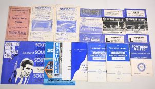 Collection of Southend Utd home match programmes 1957/58 Crystal Palace, Coventry City, 1966/67