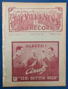 Pre-War 1936/1937 Aston Villa reserves v Manchester United reserves plus v Birmingham City reserves,