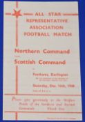 1944/45 Northern Command v Scottish Command All Star representative association match at Feethams,