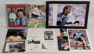 England Related Signed Menus Photographs to include good signatures od Graham Taylor, Terry