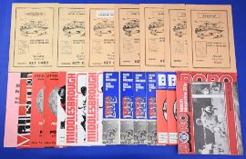 Selection of Middlesbrough home match programmes 1950/51 Wolves, 1951/52 Bolton Wanderers, 1955/56