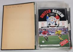1992-1993 Manchester United Home & Away Football Programmes 50 league, cup closed circuit matches,
