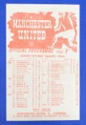 1945/46 Manchester Utd v Blackpool league match single sheet programme 2 February 1946; team