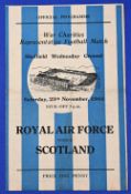 1944 Royal Air Force v Scotland War Charities representative football match at Sheffield Wednesday
