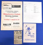 1975 Tour match large 24 page programme Holstebro Bold Klub v Manchester Utd 7 August 1975 plus