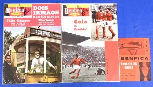1965/66 European Cup Benfica v Manchester Utd match programme in Lisbon 9 March 1966; Benfica