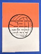 1966/67 New Zealand tour with New Zealand v Manchester Utd at English Park, Christchurch, red/