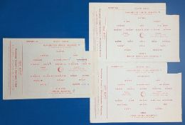 1956/57 Manchester United home reserves match programmes v Barnsley, Leeds Utd, Preston NE
