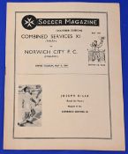 1964 Malta Combined Services XI v Norwich City at The Empire Stadium, Gzira 9 May 1964, 8 page