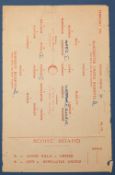 1948/49 Manchester Utd reserves v Barnsley Central League single sheet match programme; slight tear,