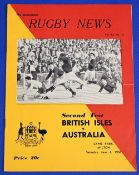 1966 British & I Lions in Australia 2nd Test Rugby Programme (3): The second clash with the