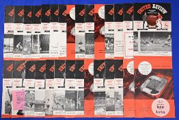 1964/65 Manchester Utd complete season league home match programmes (21) plus Leicester City no.