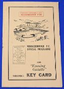 1953/54 Middlesbrough v Manchester Utd Div. match programme 16 September 1953, very slight crease,
