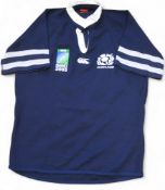 2003 RWC Matchworn Tom Smith Scotland Rugby Jersey: From the RWC in Australia, blue issue with short