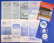 Selection of Linfield home match programmes 1949/50 Portadown (City Cup), 1951/52 Derry City (City
