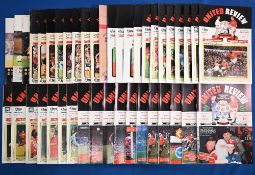 1992-1998 Manchester United Home Football Programmes, league and cup and European cup 192-93 x 11,