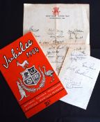 1964 SA Rugby Jubilee Souvenir Wales Test Programme & Signatures (3): Brochure with test teams
