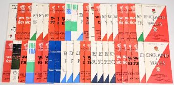 1970-74 Five Nations Rugby Programmes (40+): With some duplication, from 23 separate games, mostly E