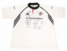 c.2000 SA Stormers Squad Signed Mint Replica Jersey: Henrik Gerber, Werner Graff etc, white Adidas