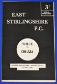 1963/64 East Stirling v Chelsea friendly match programme at Firs Park 28 October 1963; good. (1) NB: