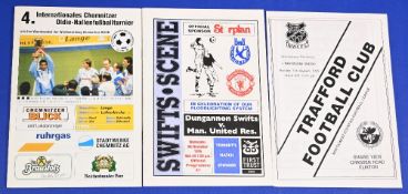 Selection of Manchester Utd 1995/96 friendly match programmes to include Chemnitzer tournament (