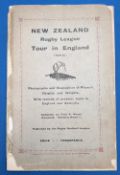 Scarce New Zealand Rugby League Tour Handbook 1926-7: Good preview of the New Zealanders' return