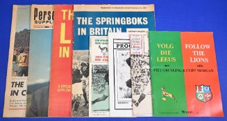 1960-74 S African Rugby Previews, Reviews & Colour Brochures (8): Mostly large attractive issues for