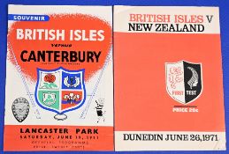 1971 British & I Lions in NZ Rugby Programmes (2): 1st test at Dunedin and the notoriously dirty