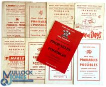 1953-1986 Wales Trials Rugby Programmes (11): From 1953, 56(2), 62, 63 (2, 1 v poor), 67, 68, 75, 78