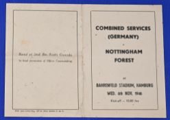 1946 Combined Services (Germany) v Nottingham Forest at the Bahrenfeld Stadium, Hamburg, 4 page