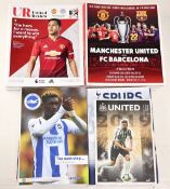 2018/19 Manchester Utd complete league season home match programmes (19); FAC Reading; FLC Derby