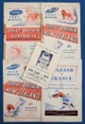 1947 & 48 International RL Programmes (5): GB v NZ, 2 tests 1947; v Australia at Swinton 1948;