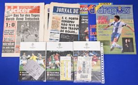 1996/97 Manchester Utd Champions League programmes aways to include Rapid Vienna official