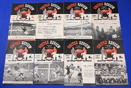 1957/58 Manchester Utd home match programmes Bolton Wanderers, Nottingham Forest (tiny tear), WBA,