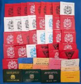 1976-1999 Wigan Rugby League Season Ticket Collection: a good collection to include a press pass,