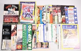 1989/90 Manchester Utd complete league season home match programmes (19) plus Littlewoods Cup Spurs,