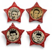 Badges: Manchester Utd Star badges generally early 1960s to include Harry Gregg (maybe 1950s), David