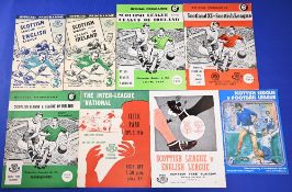 Selection of Scottish inter-league home match programmes 1953 English League, 1954 League of