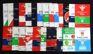 1980-89 Five Nations Rugby Programmes (c.35): With some duplication, from 24 separate games,