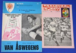 1975 Middlesex in S Africa Rugby Programmes (2): The county's tour games at Transvaal and at N