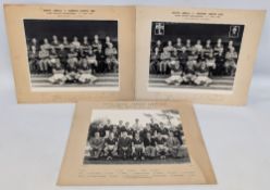 Three South African Springbok Football Association Team Photographs V Preston North End Tour Team,