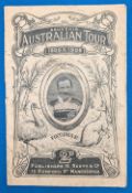 Scarce Souvenir Rugby League Brochure: The Australians in Britain 1908-09